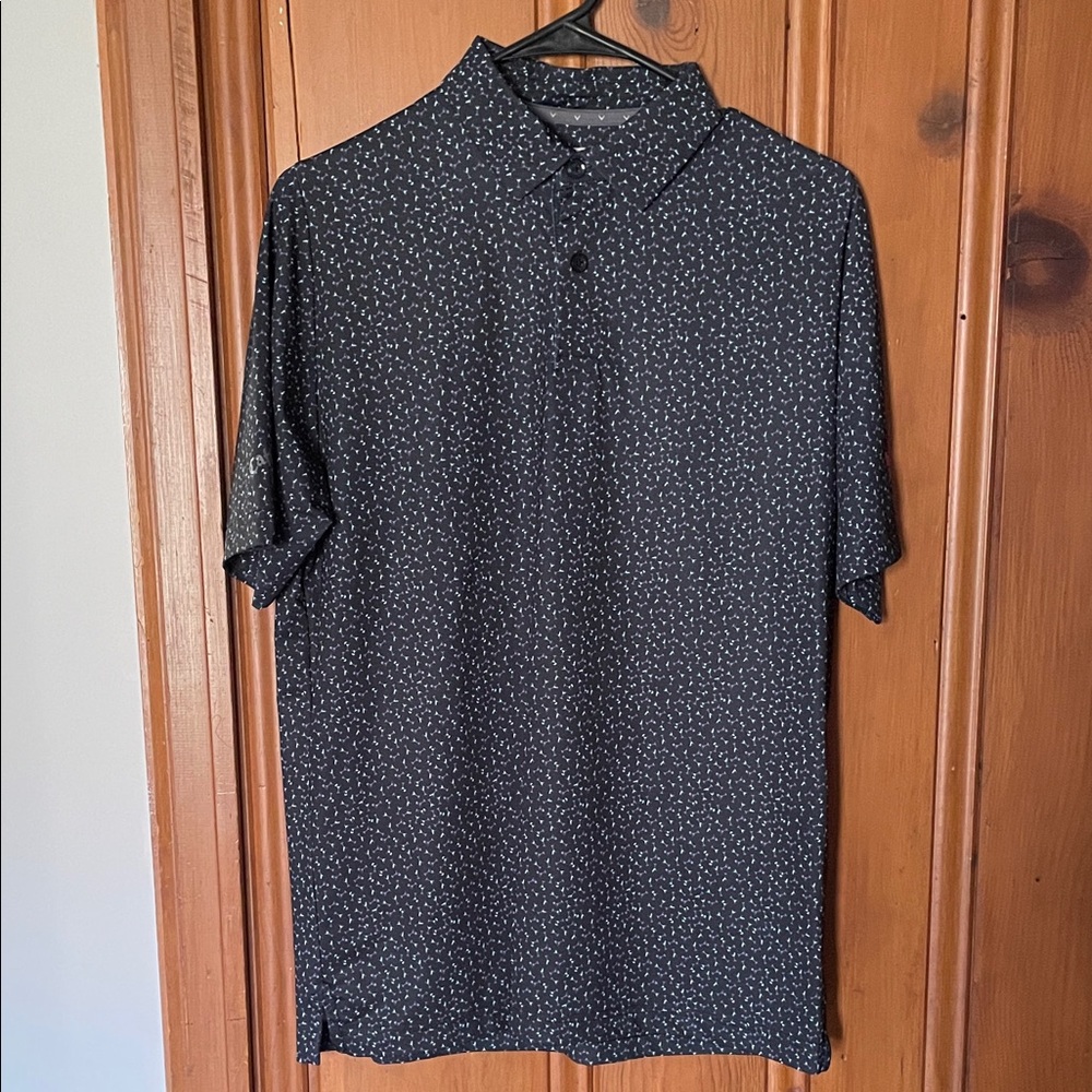 Callaway Men's Black Polo with martini glass Pattern